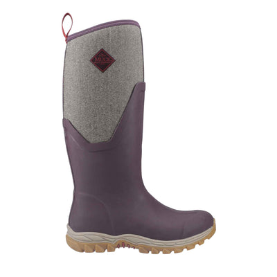 Damen Arctic Sport II Stiefel Weinrot-Fischgraetmuster