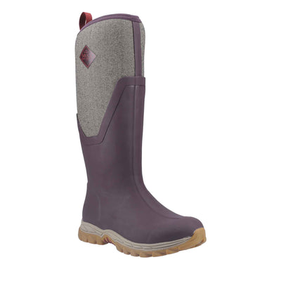 Damen Arctic Sport II Stiefel Weinrot-Fischgraetmuster