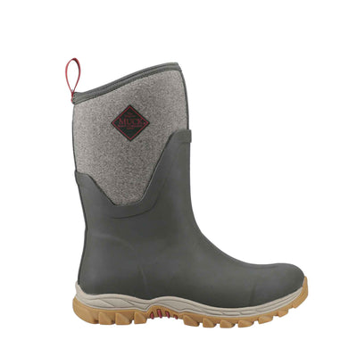 Damen Arctic Sport II Kurzstiefel Olivgruen-Fischgraetmuster