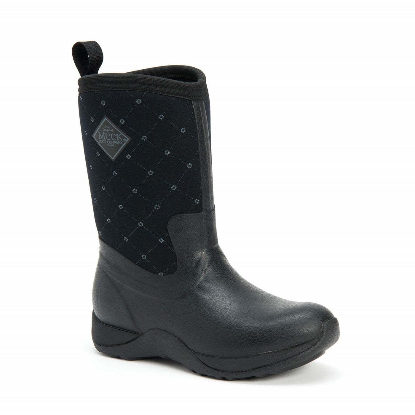 Damen Arctic Weekend Kurzstiefel Schwarz/Rautenmuster