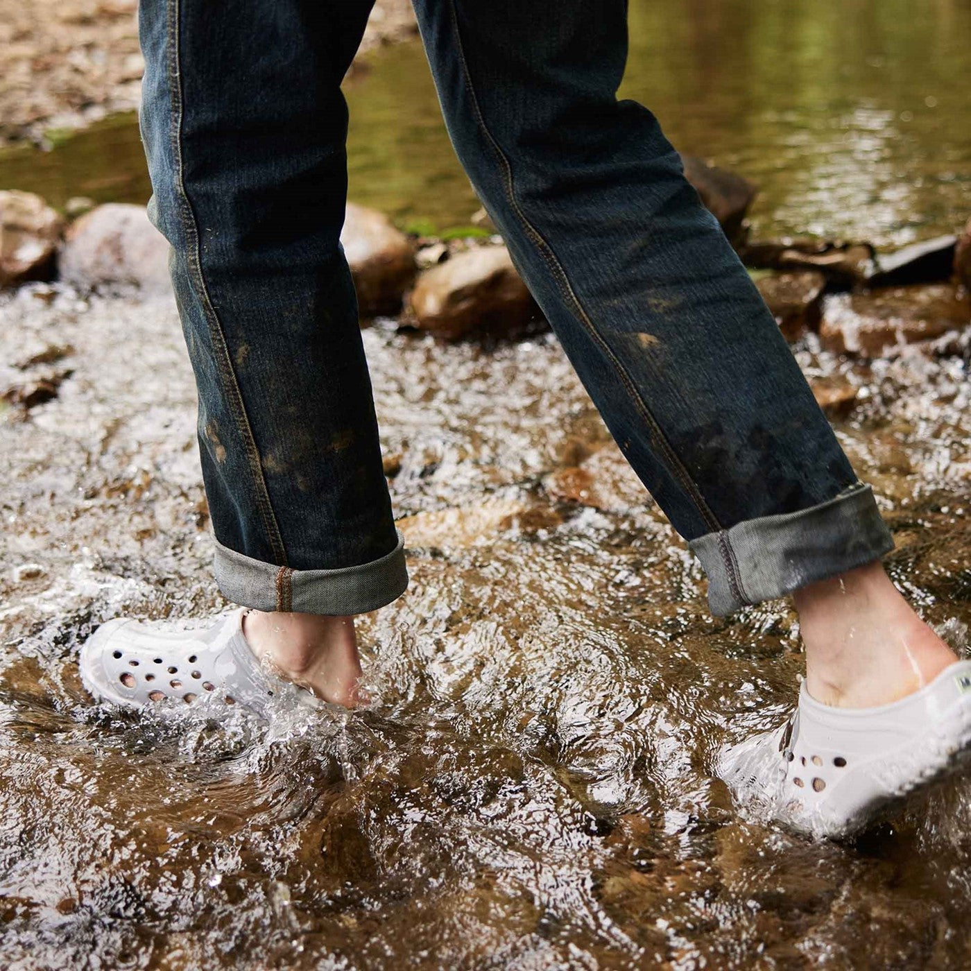 Damen Muckster Lite Clogs Grau/Wirbelmuster